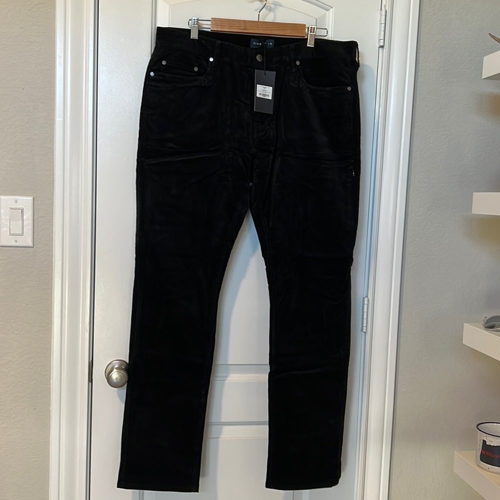 Men’s corduroy black jeans.